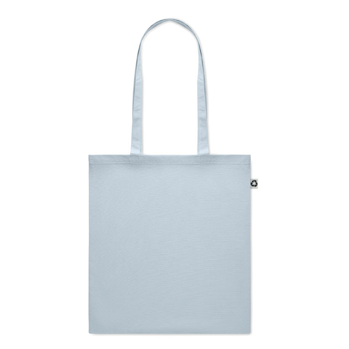 Sac shopping promotionnel en coton recyclé 140g Bleu ciel